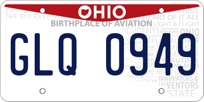 OH license plate GLQ0949