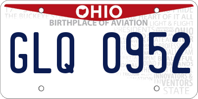 OH license plate GLQ0952