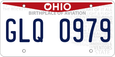 OH license plate GLQ0979