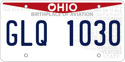 OH license plate GLQ1030