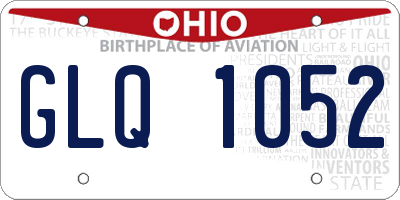 OH license plate GLQ1052