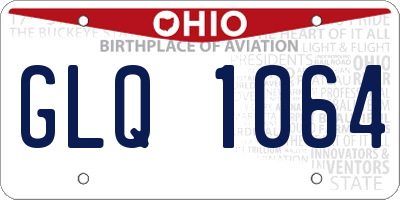 OH license plate GLQ1064