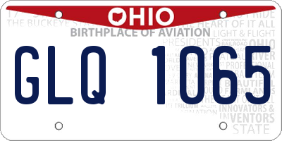 OH license plate GLQ1065