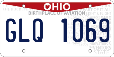 OH license plate GLQ1069