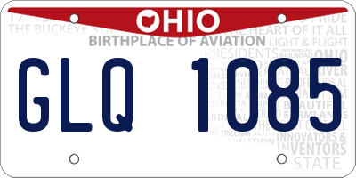 OH license plate GLQ1085