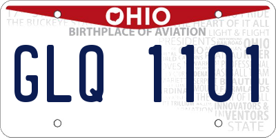 OH license plate GLQ1101