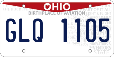 OH license plate GLQ1105