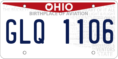 OH license plate GLQ1106