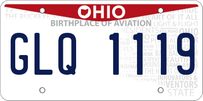 OH license plate GLQ1119