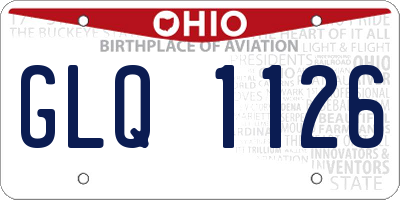 OH license plate GLQ1126