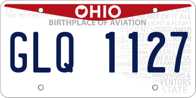 OH license plate GLQ1127