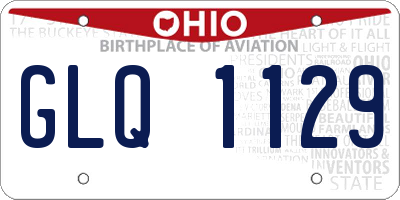 OH license plate GLQ1129