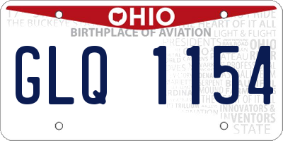 OH license plate GLQ1154