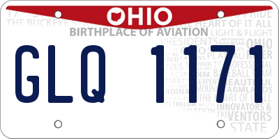 OH license plate GLQ1171