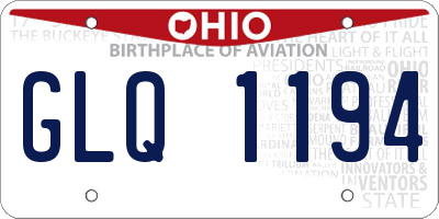 OH license plate GLQ1194