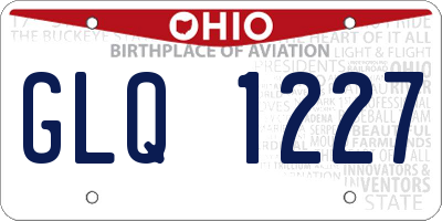 OH license plate GLQ1227