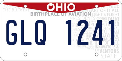 OH license plate GLQ1241