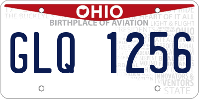 OH license plate GLQ1256