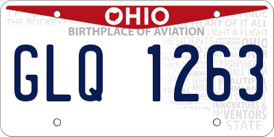 OH license plate GLQ1263