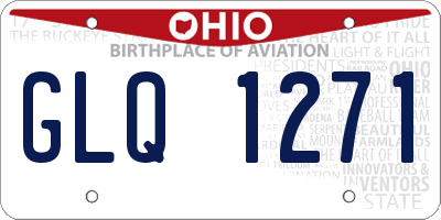 OH license plate GLQ1271