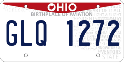 OH license plate GLQ1272