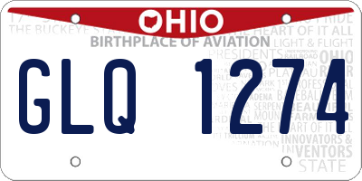 OH license plate GLQ1274