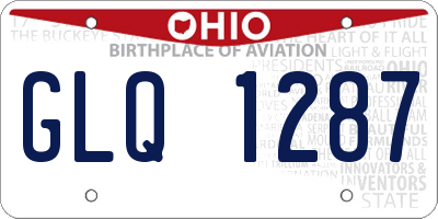 OH license plate GLQ1287
