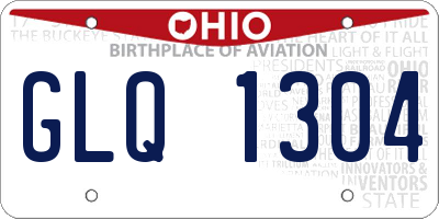 OH license plate GLQ1304
