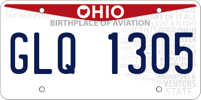 OH license plate GLQ1305