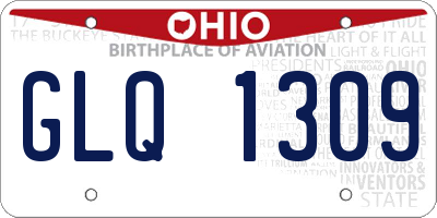 OH license plate GLQ1309