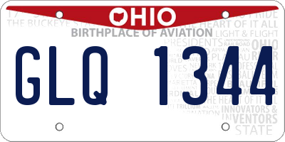 OH license plate GLQ1344