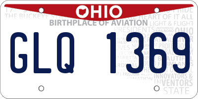 OH license plate GLQ1369