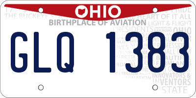 OH license plate GLQ1383
