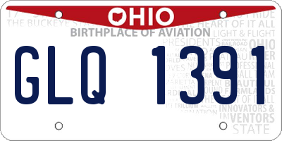 OH license plate GLQ1391