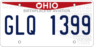 OH license plate GLQ1399