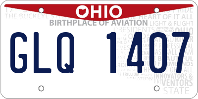 OH license plate GLQ1407