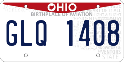 OH license plate GLQ1408