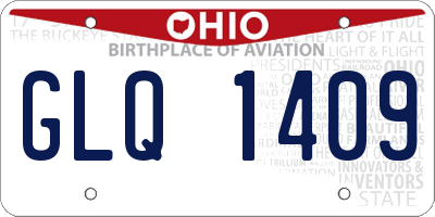 OH license plate GLQ1409