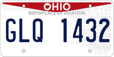 OH license plate GLQ1432