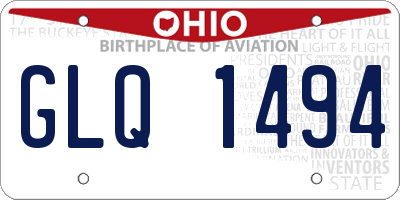 OH license plate GLQ1494
