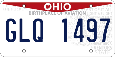 OH license plate GLQ1497
