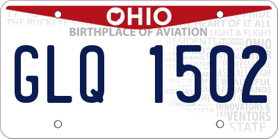 OH license plate GLQ1502