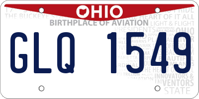 OH license plate GLQ1549