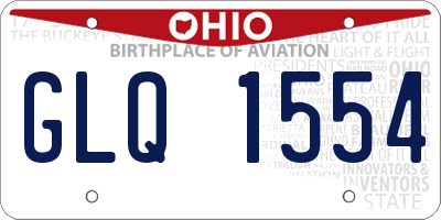 OH license plate GLQ1554