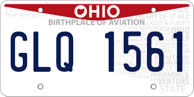 OH license plate GLQ1561
