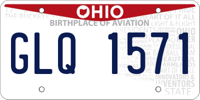 OH license plate GLQ1571