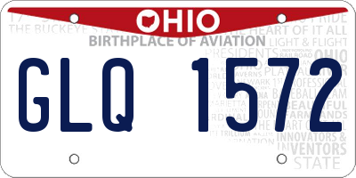 OH license plate GLQ1572