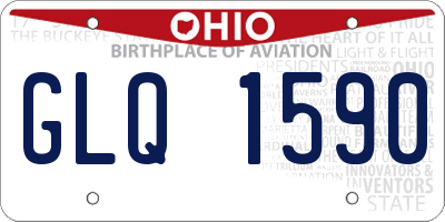 OH license plate GLQ1590