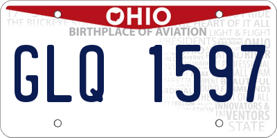 OH license plate GLQ1597