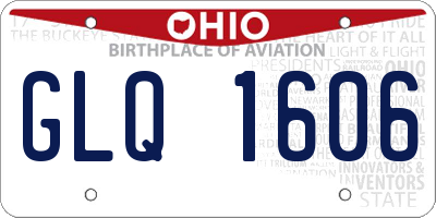 OH license plate GLQ1606